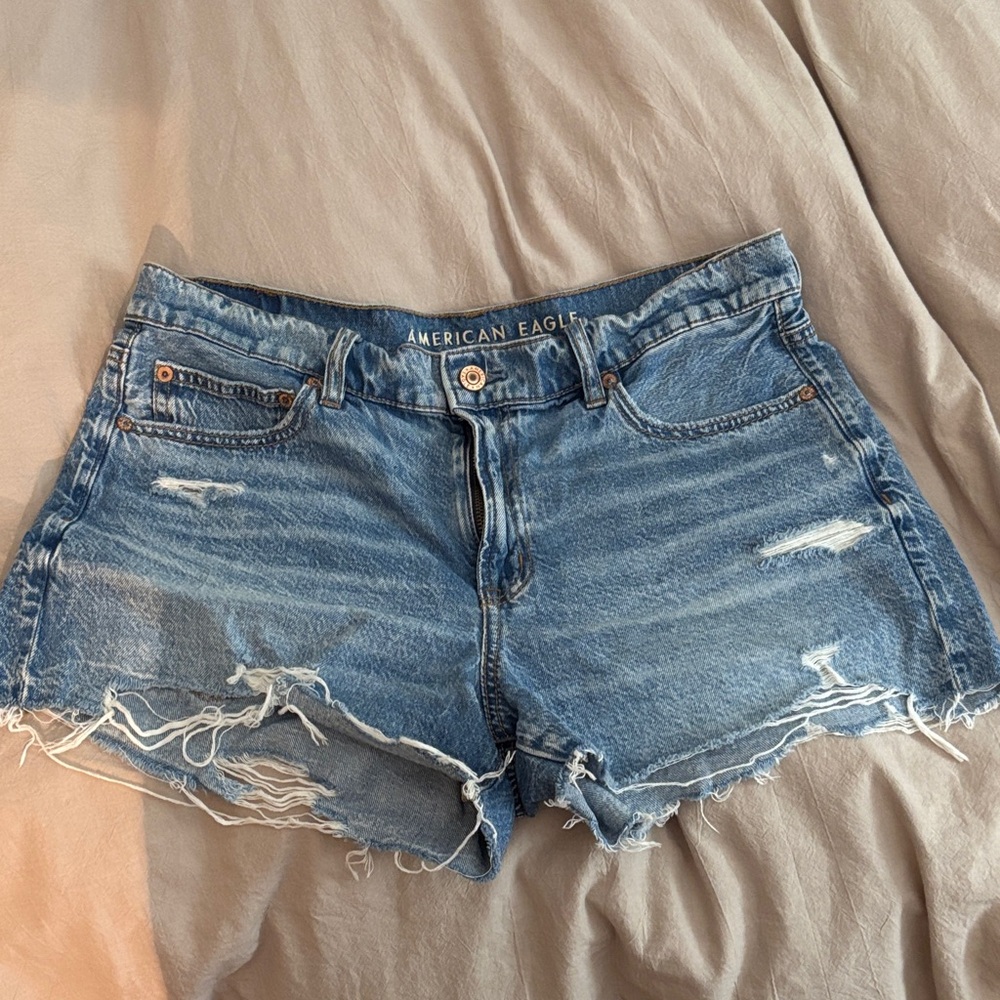 American Eagle Outfitters Distressed Blue Jean Shorts